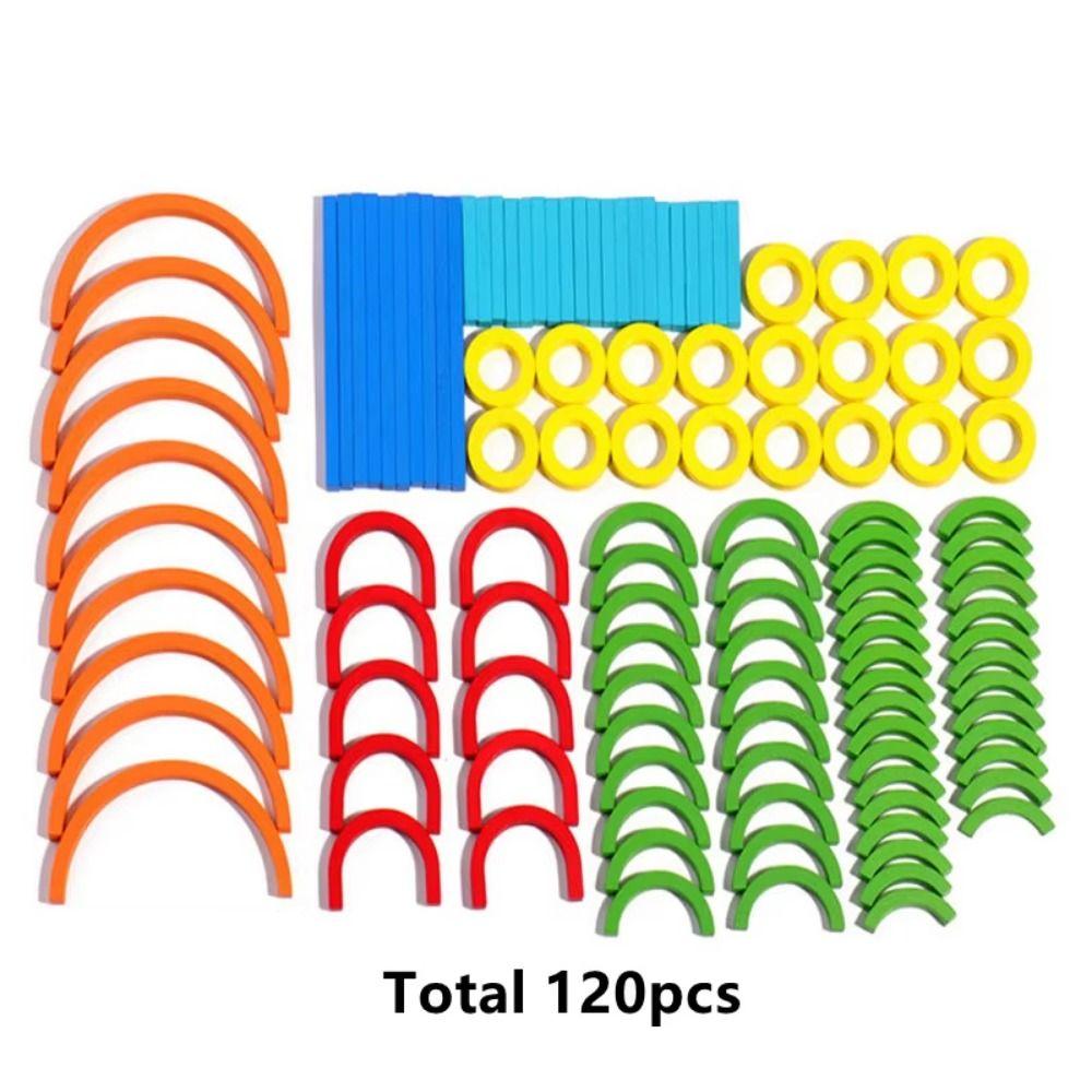 Intelligence Game Rings Puzzle Montessori Puzzle Sticks and Rings Wooden Game Toys Kids Gift