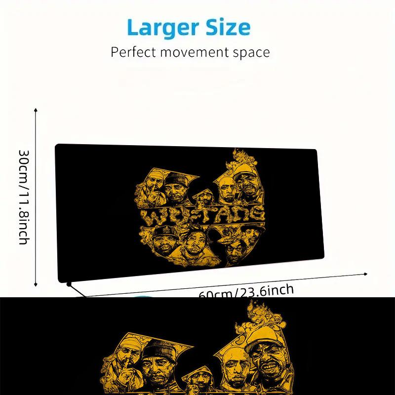 Wu‑Tang Clan Print Cushion Non-slip Laptop Tablet Big Mousepad XXL Mat Mini PC Playmat With Lock edge