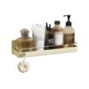 Bathroom Wall Mounted Shelf Hanging Storage No Hole Punching Floating Shelves Cream White