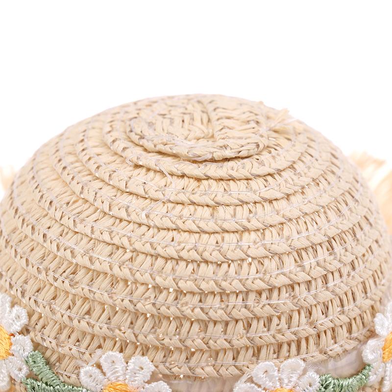 Dollhouse Handmade Daisy Hat Sun Cap For 1/6 Doll Accessories Doll Cute Hat With Bow Decoration Doll Hat Children'S Toy Gift
