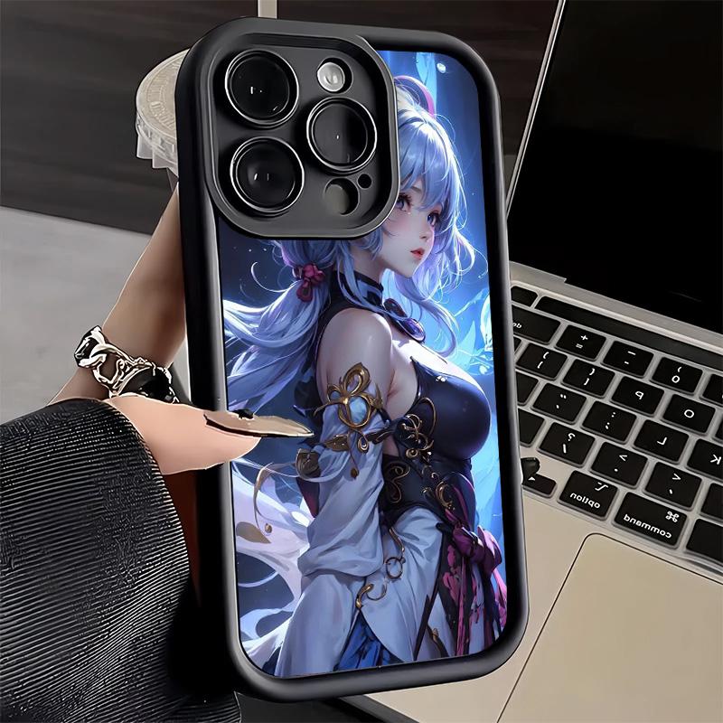 Чехол для телефона iPhone 17 Air 16E 15 16 Pro Max Genshin Impact Ganyu Чехол 14 Plus 13 12 Mini Мягкий Силиконовый Fundas