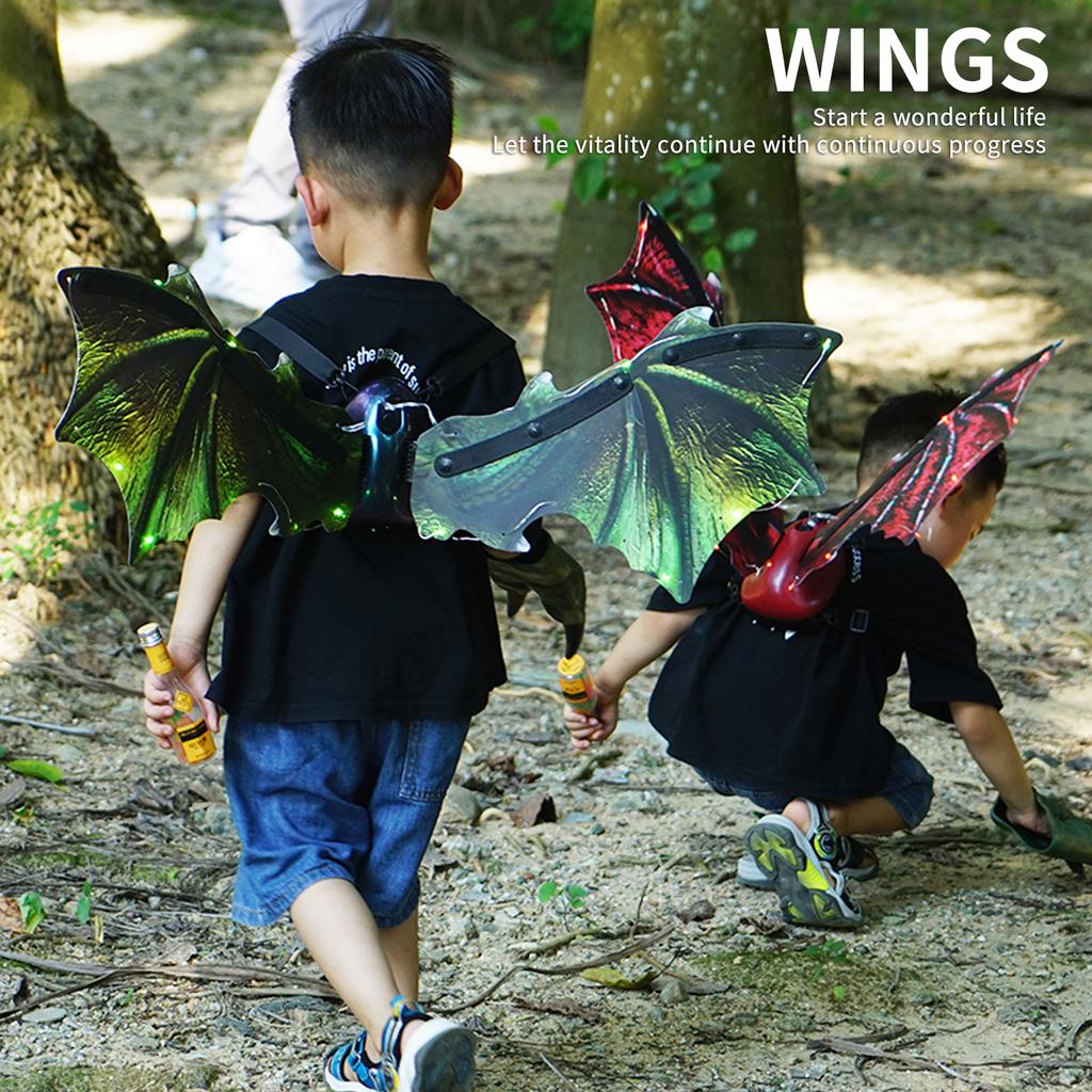 Костюм с крыльями, аксессуары с электрическими крыльями для детей, для мальчиков, сборка своими руками со светодиодной подсветкой, звуковыми эффектами
