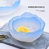 Glass Bowl Gradient Salad Bowl Fruit Large Pink High Value Small Round Salad  Lotus Fog Bowl Kitchen Tableware