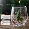 Christmas Double Wall Glass Cup Xmas Gift Star-tree Snowman Heat Resistant Household Milk Juice Beer Teacup Coffee Mug Drinkware