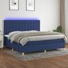 VidaXL Slat Bed Base with Mattress and LED, Upholstered Bed with Headboard, Double Bed, Adult Bedroom Bed, 3135787