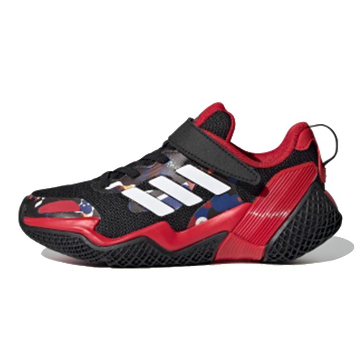 adidas 4Uture Rnr ''CNY'' Ткань El K Скользкая Устойчивая к истиранию Низкие Беговые кроссовки Черный Красный Белый Детские FZ4589