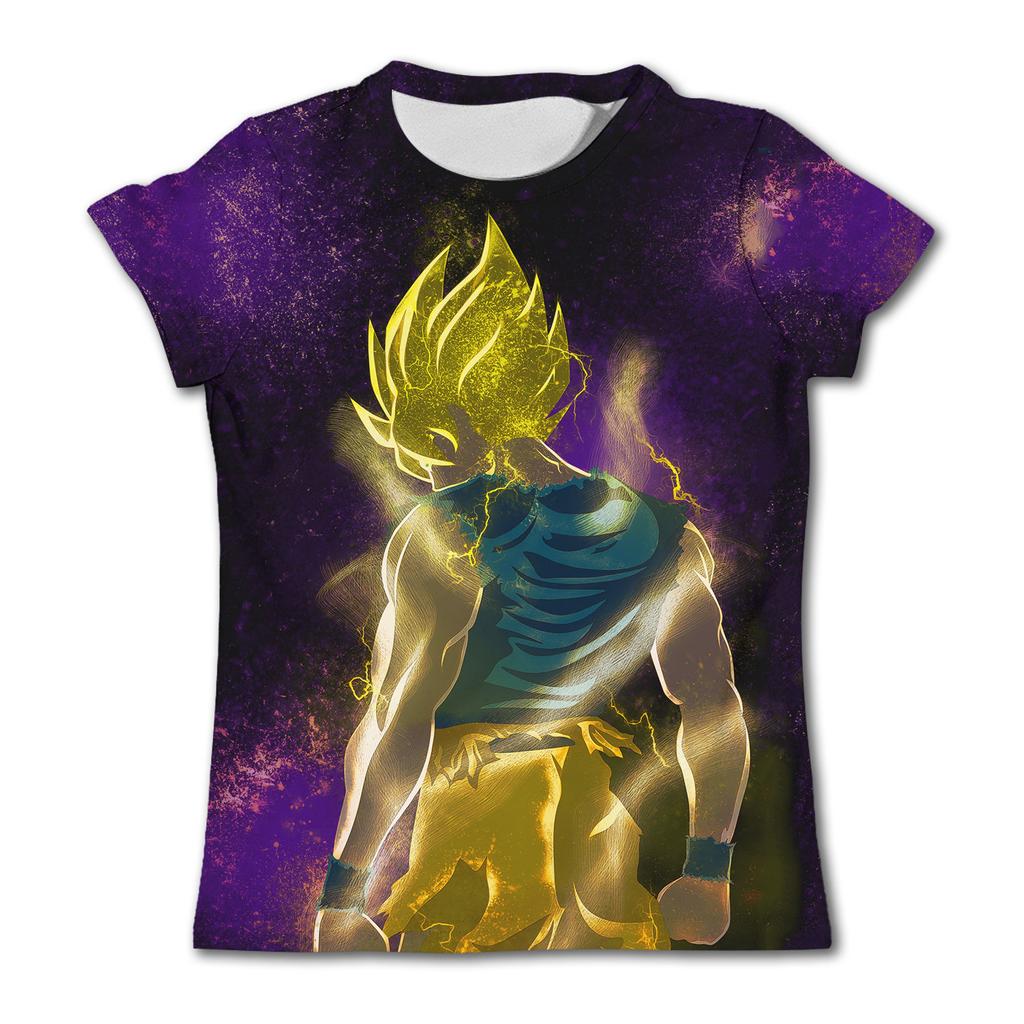 Fashion Dragon Ball 3d T-Shirt Summer Short Sleeve O-Neck Goku Vegeta Kids Casual TShirt Boy Children's Adults Tops Clothing
