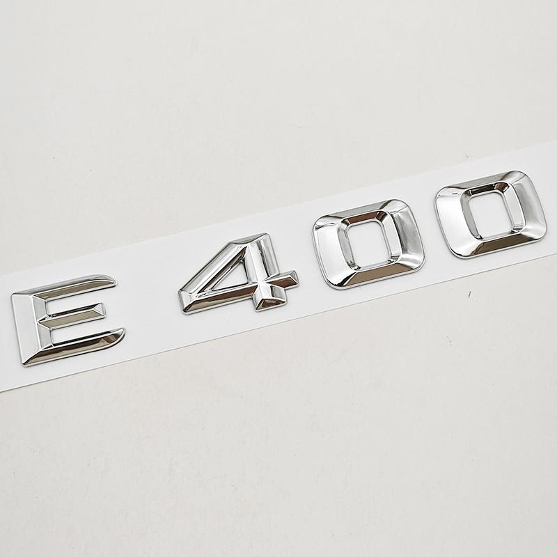 3D ABS Car Letter Logo E400 E450 4MATIC Rear Trunk Sticker Emblem For Mercedes Benz E Class E400 E450 W213 Auto Tail Accessories