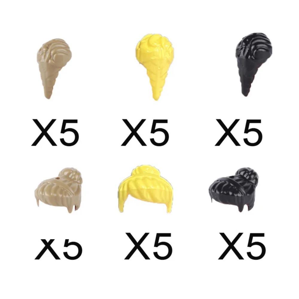 City Building Blocks Body Character Clothing Accessories Helmet Hat Colorful Hair Hairstyle Mini Brick Compatible Toy Gift X040