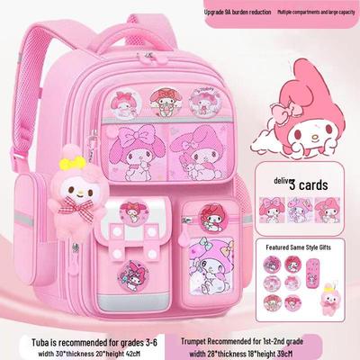 Школьный рюкзак Kuromi с защитой позвоночника: Легкий, большой вместимости для девочек шестого класса