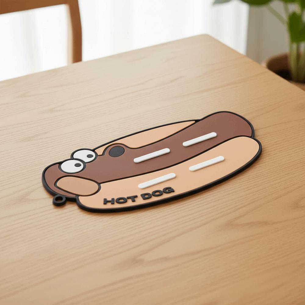 2PCS/SET Anti-Slip Spoon Storage Mat Silicone Heat-Resistant Pad Countertop Placement