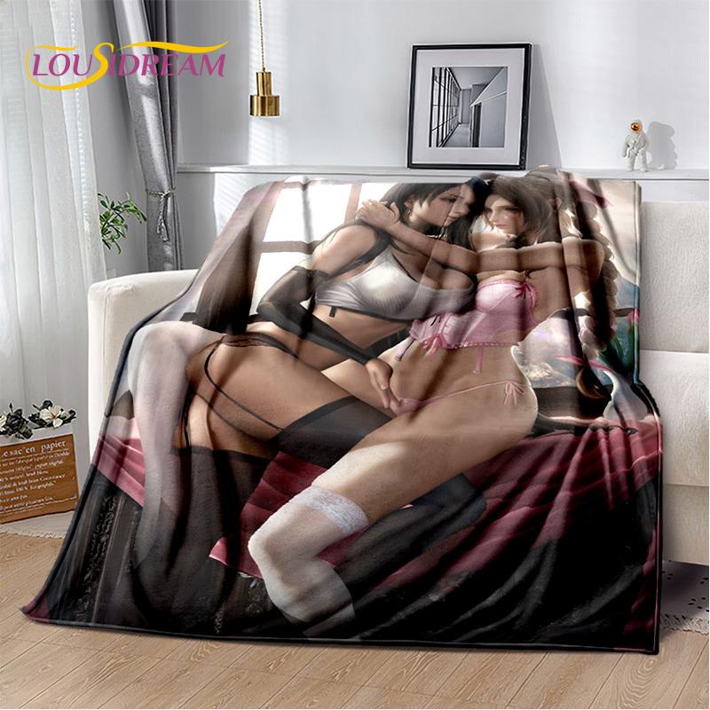 Sexy Lace Beauty Girl Lady Cartoon Anime Character Blanket,Soft Throw Blanket for Home Bedroom Bed Sofa Picnic Office Cover Gift