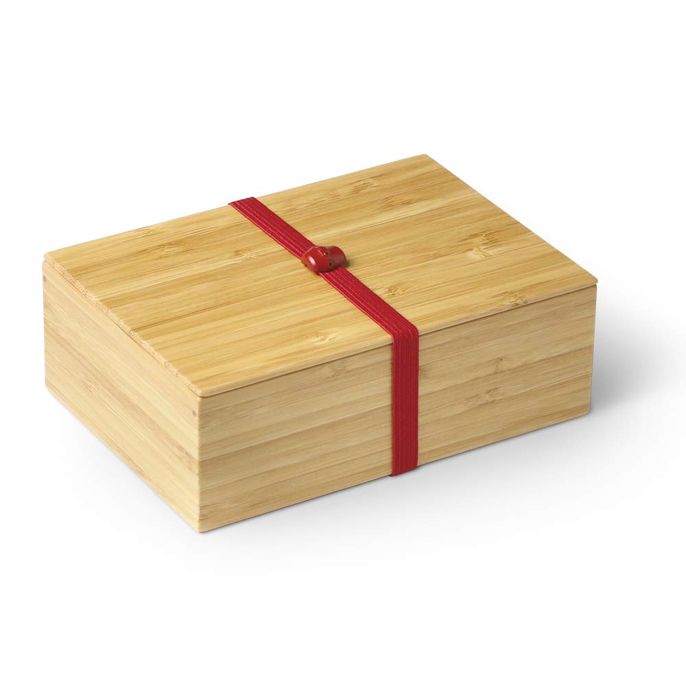 Kochosai Kosuge One-Tier Lunch Box, Red