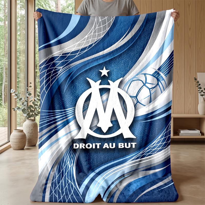 Olympique Lyonnais FC Soft Flannel Fleece Blanket Lightweight Cozy Warm Throw Blanket For Sofa Bed Home Decor