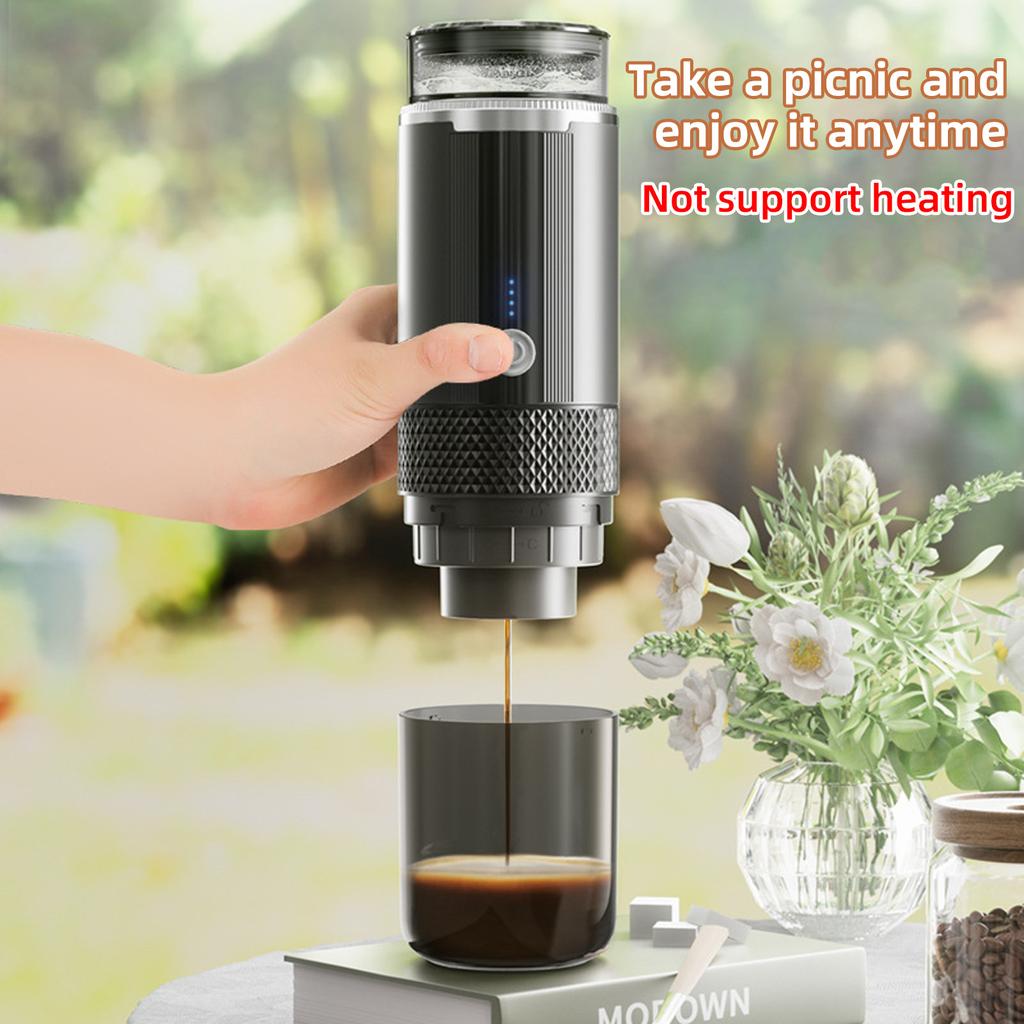 Portable Electric Espresso Coffee Machine One Button Operation with 4 Power Indicator Light