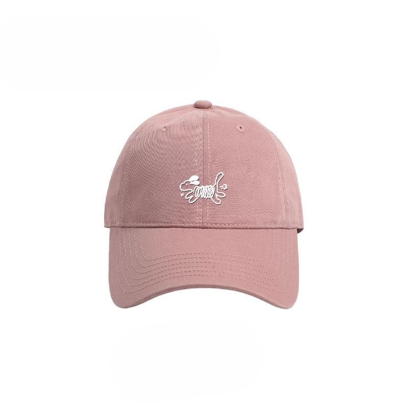 New Cartoon Lazy Puppy Versatile Embroidered Baseball Cap Showing Off The Face of A Small Big Head Circumference Sun Shading Baseball Cap