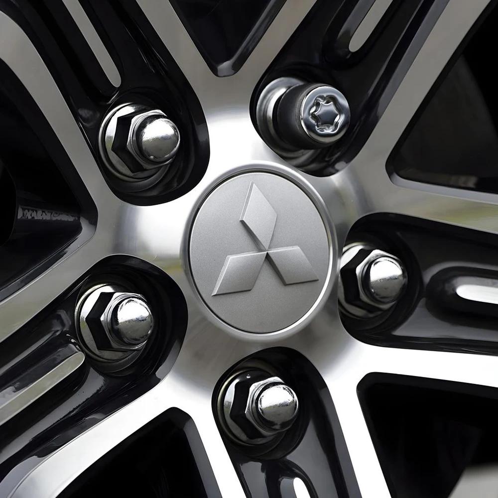 cxbkdv1 Original 4pcs 60MM Wheel Center Caps Logo Hub Covers Badge Emblem For Mitsubishi Ralliart Pajero EX Lancer Outlander Competition