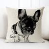 Throw Pillowcase with Hidden Zipper Wear Resistant Washable Non-Fading Animal Dog Print Cushion Cover Pillowslip