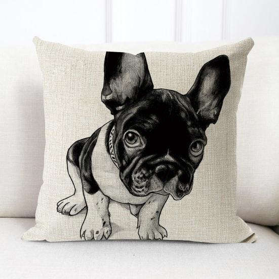 Декоративная наволочка со потайной молнией, износостойкий, моющийся, невыцветающий чехол для подушки с принтом животных и собак, наволочка