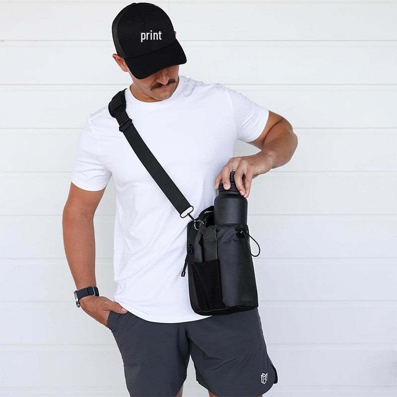 Magnetic Crossbody Sports Bag with Water Bottle Holder - Large Capacity for Men