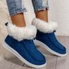 Winter New Fur Shoes for Foreign Trade, European and American Flat Footed Casual Fur Women's Cotton Shoes