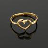 Women's Gold Plated Finger Ring In the Shape of a Heart