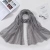 Muslim Fashion Women Crinkle Hijab Scarf Soft Solid Head Scarves Turban Shawls and Wraps Hijab Femme Musulman Kopftuch
