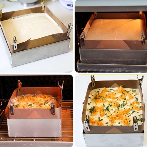 12-Piece Set of Heat-Resistant, Oil-Resistant, Durable, Washable Cooking Sheets, Oven Paper, Baking Paper, Reusable for Oven Baking, Cooking, Grilling