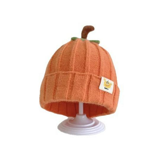 Новое поступление: Милая и уютная зимняя вязаная шапка-тыква для младенцев и детей