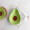 Creative Avocado Shaped Ceramic Dish Home Fruit Salad Plate Dessert Bowl Cartoon Tableware Dumpling Dipping Sauce Seasoning Dish