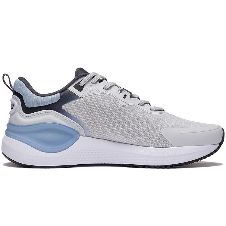 Li Ning Нескользящие, Износостойкие, Дышащие Низкие Беговые Кроссовки Мужские Серый Белый Синий ARST081-5