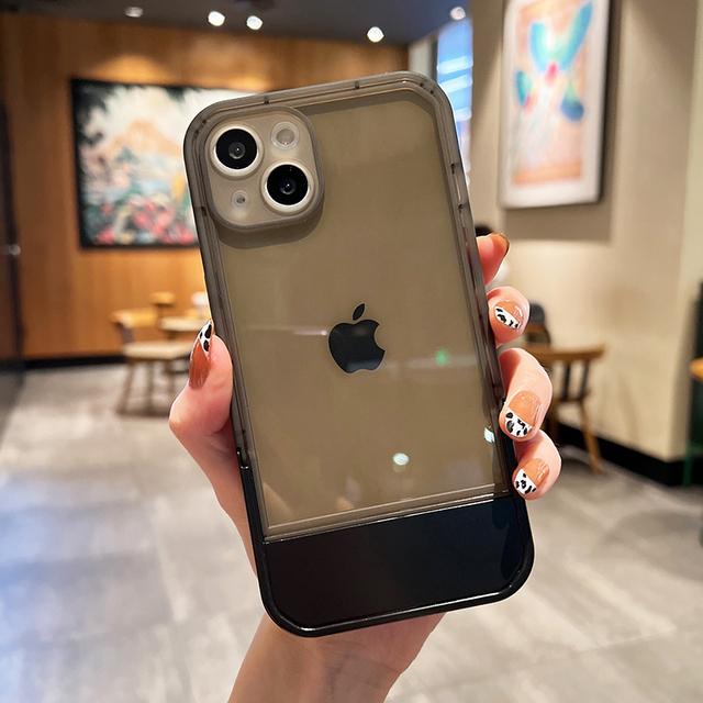 Прозрачный чехол-подставка для iPhone 14 Pro Max 11 13 12 X Xr Xs 8 Plus, противоударный мягкий силиконовый чехол Funda