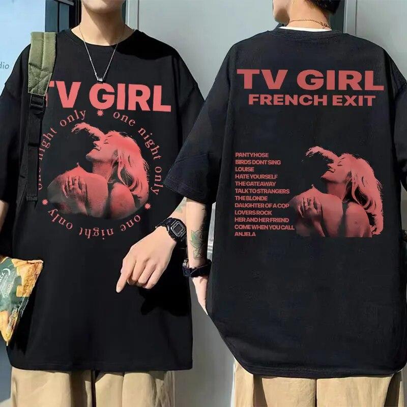 Tv Girl Lovers Rock Song Графическая футболка Французский выход Плакат альбома Футболка унисекс Женская футболка Harajuku большого размера с коротким рукавом