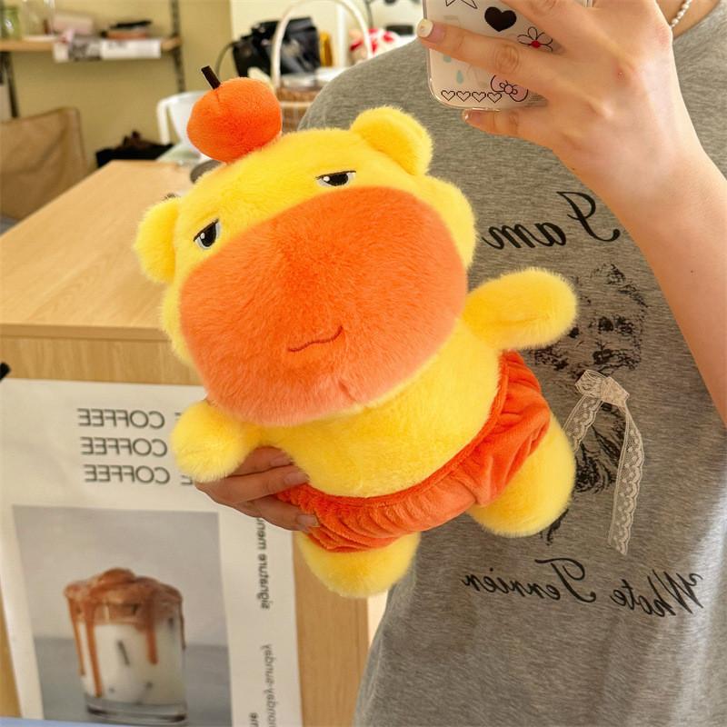 Stuffed Soft Capybara Animal Collectible Gift With Funny Cartoon Pendant Doll