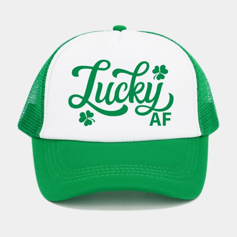 Green Velvet Clover Shamrock Hat Breathable Sun Hat Casual Peaked Cap  St. Patricks Day
