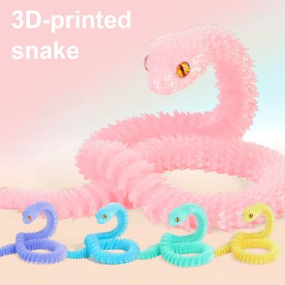 30см/40см/60см 3D-печатное украшение в виде змеи, подвижные суставы, прикроватная тумбочка, фигурка змеи, розыгрыш