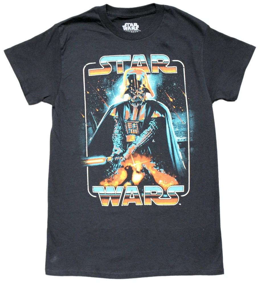 Star Wars New Adult TShirt Darth Vader Over Saber Fight