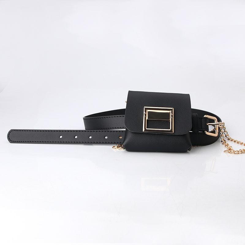 Fashion Womens Belt Chain Small Crossbody Bag With Detachable Strap For Casual And Formal Wear