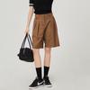 Rick Double-Pleat Single Bermuda Pants (Beige)_L4A1-Pt03C