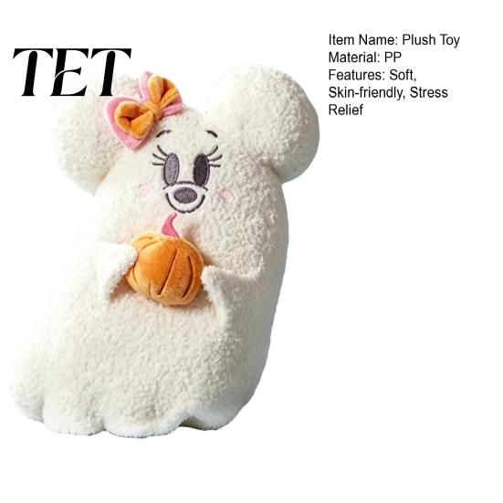 Decorative Pillows for Home Halloween Pumpkin Mouse Plush Toy, Cute Ghost Stuffed Animal Doll Fluffy Bedtime Companion Dolls Kids, 29cm Soft Huggable
