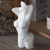 Pure White Display Female Body Vase Art Modeling Tabletop Vase Flower Arrangement Living Room Decoration Female Body Sculpture