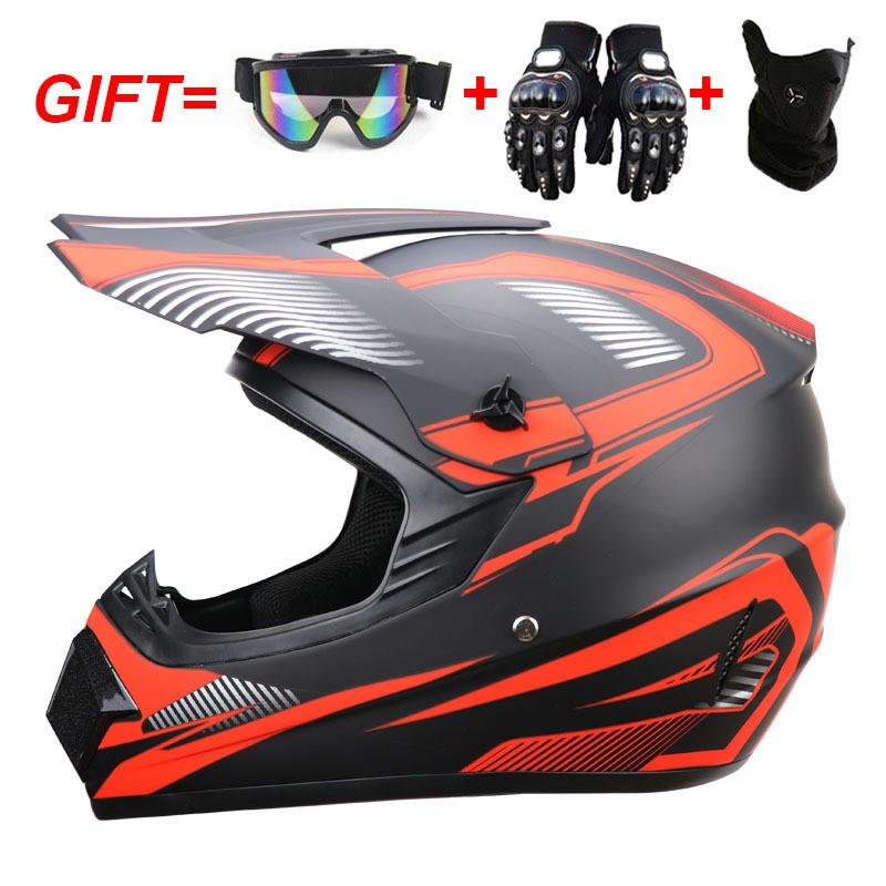 Full Face Motorcycle Helmet Off-Road ATV Dirt Bike Downhill Mountain Karting Adult Unisex ABS Safety Gear