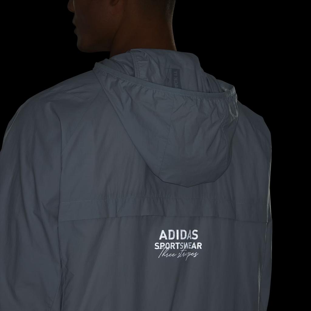 adidas Куртка с капюшоном для защиты от солнца с охлаждающим эффектом UPF, унисекс, серо-каменно-зеленая, KA9301