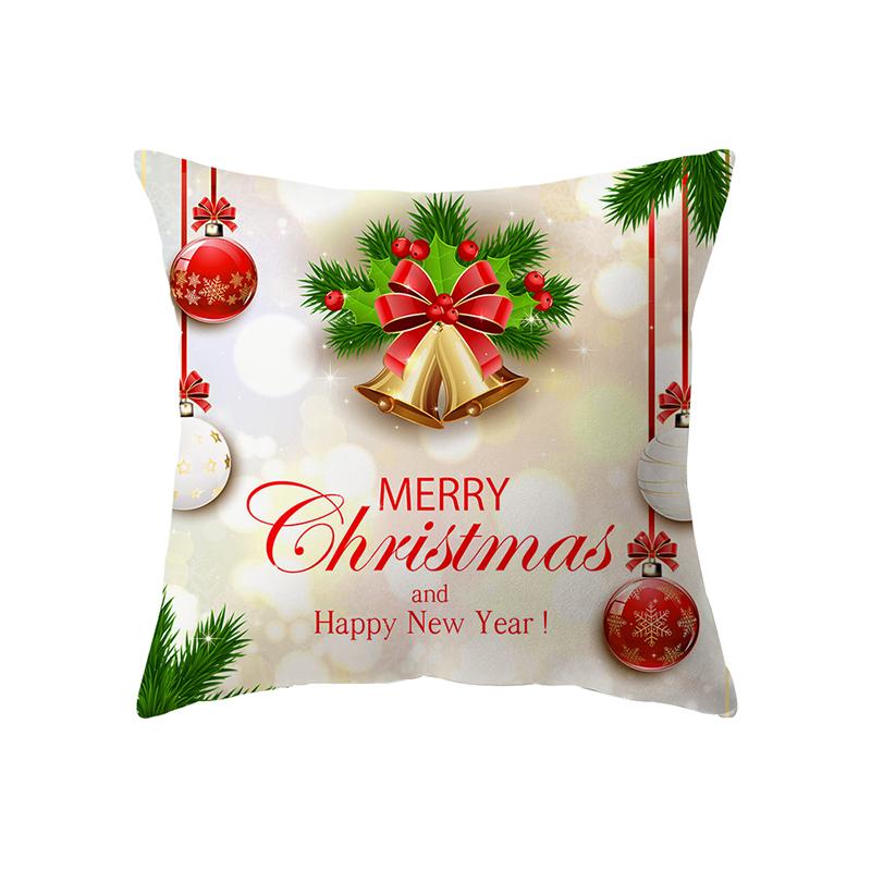 С Рождеством декоративный принт узор наволочка дома гостиная диван украшения квадратная полиэстеровая подушка наволочка