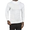 DeepSEA Square Patterned Turtleneck Slim Fit Turtleneck Knitwear Sweater 2505493