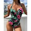 Women's One-Piece Fashion Sexy Print Bikini Beach Swimsuit (With Chest Pad No Steel Bracket)