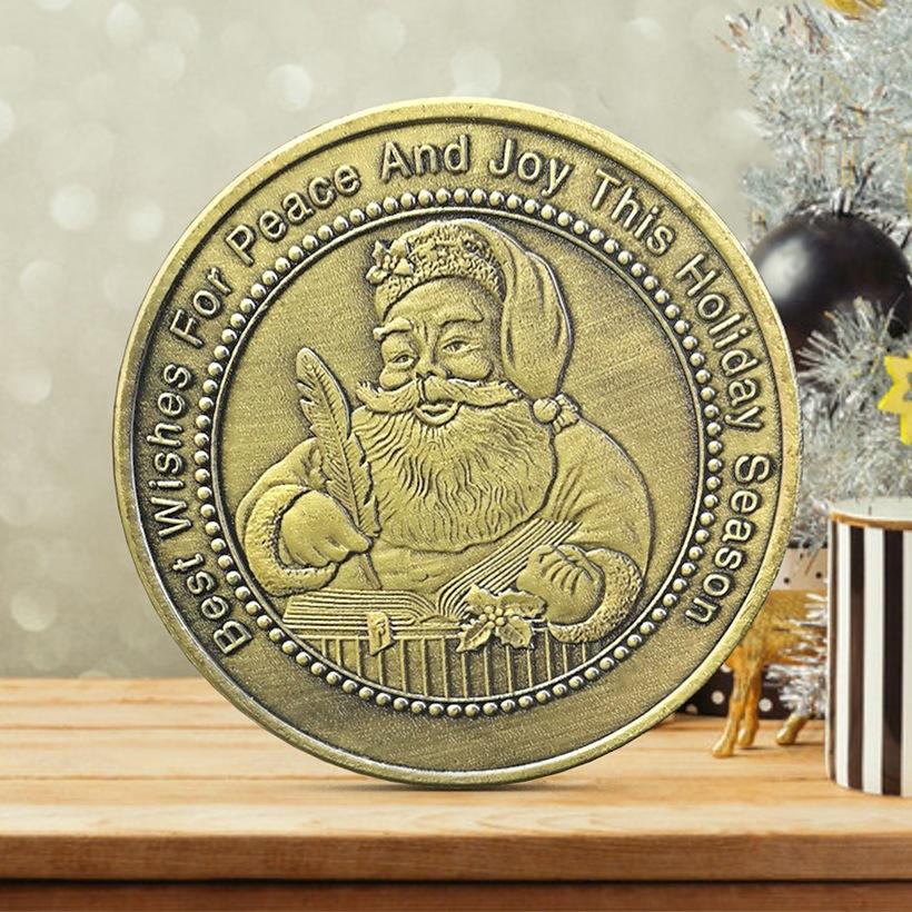 Christmas Day Bronze Coins, Creative Children's Toys, Gift Distribution, Metal Small Gifts, Commemorative Medals, Play with