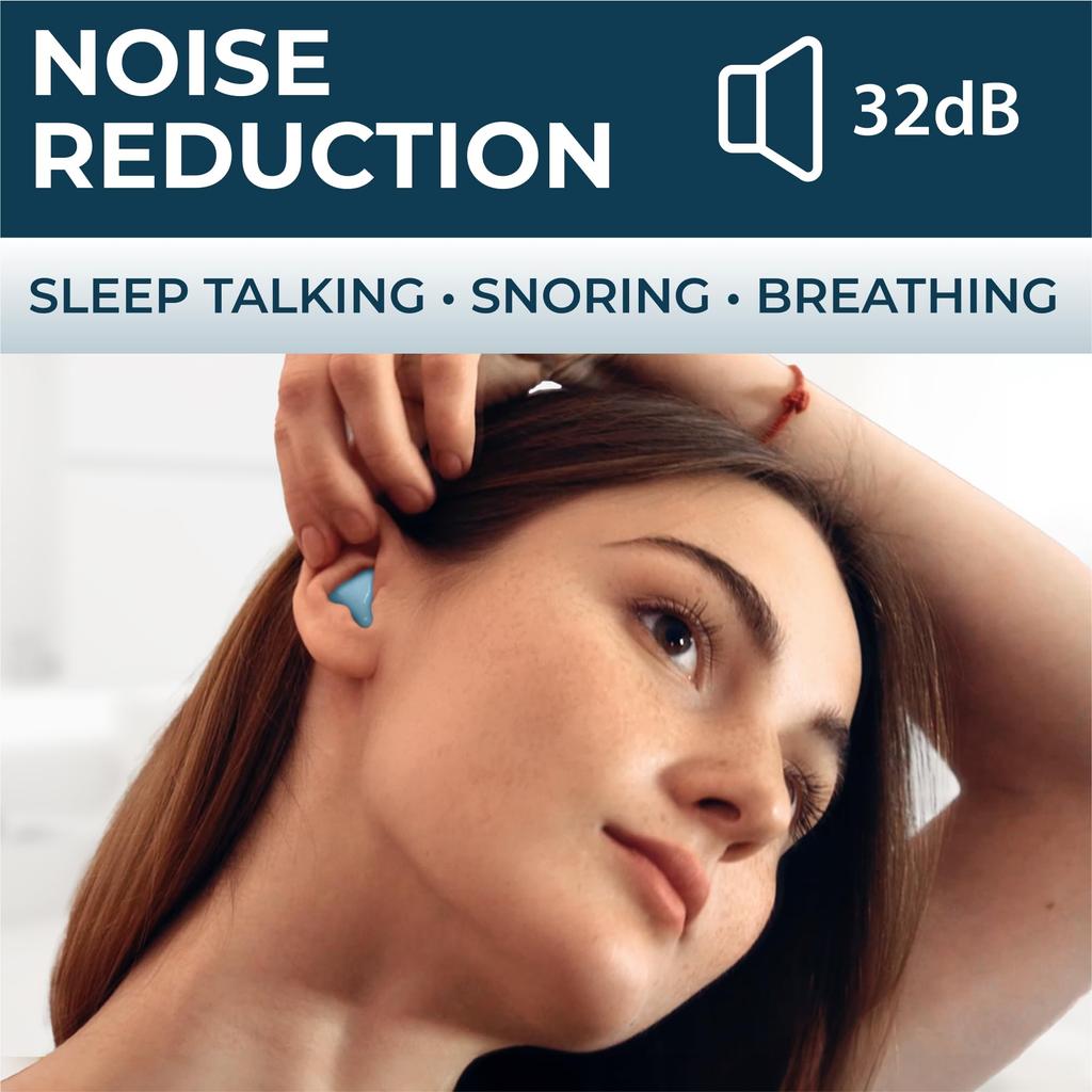 PQ Sleep Wax Earplugs 28 Silicone Wax Earplugs for Sleeping and Swimming with Noise Cancelling 32Db Sound Blocking Level Blue - Gel, (28 Pillows),