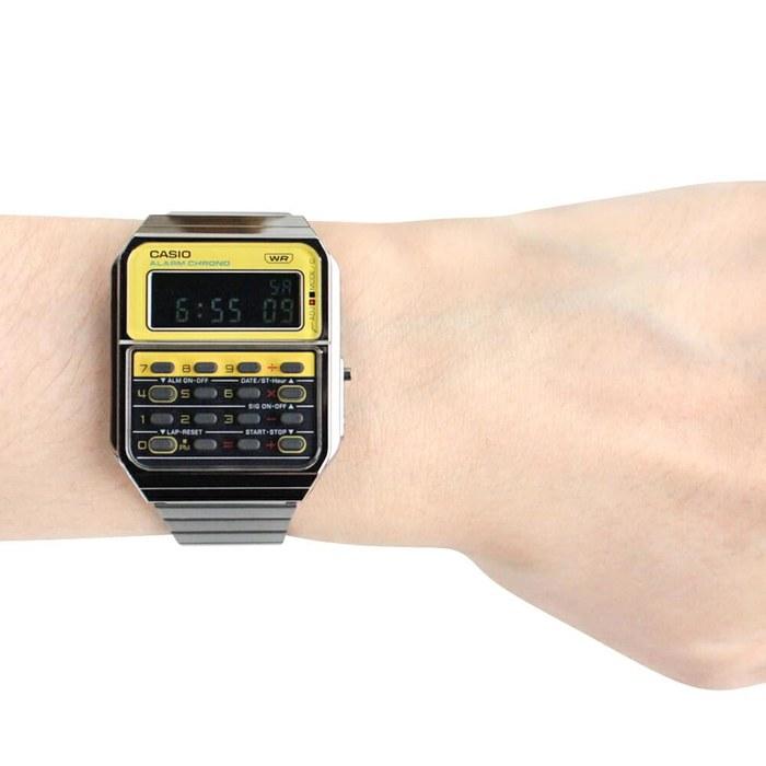 Casio CA-500WEGG-9B Классические часы-калькулятор - Цифровые - Желтые