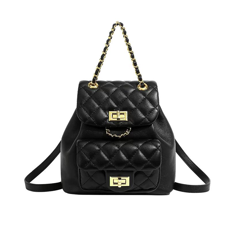 Xiaoxiangfeng Цепь Новый Нишевый Рюкзак Женская Сумка Алмазная Сетка Многофункциональный и Стильный Универсальный Одноплечевой Дорожный Рюкзак